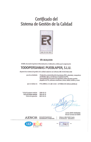 Certificado de calidad